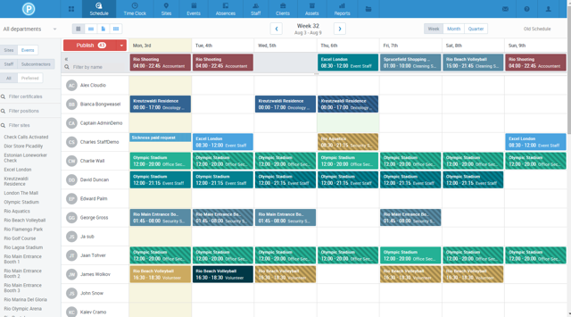 PARiM Schedule Screenshot 