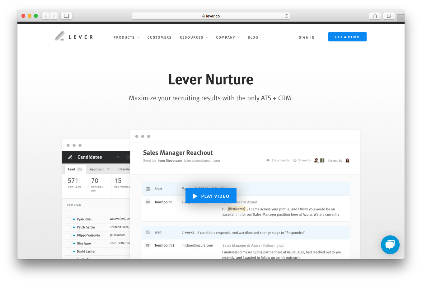 Lever nurture Maximize recruiting results ATS CRM