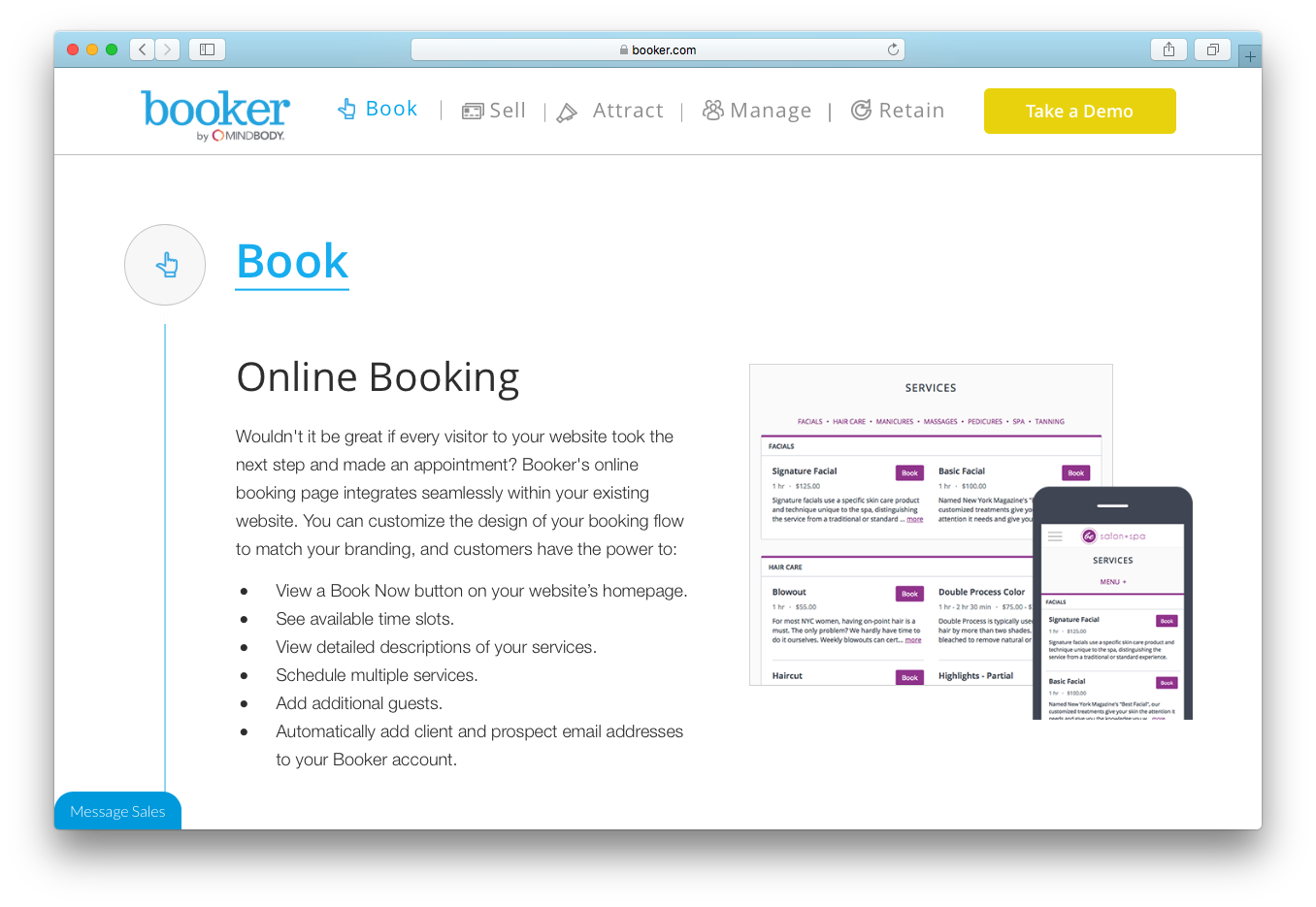 Booker online booking services 