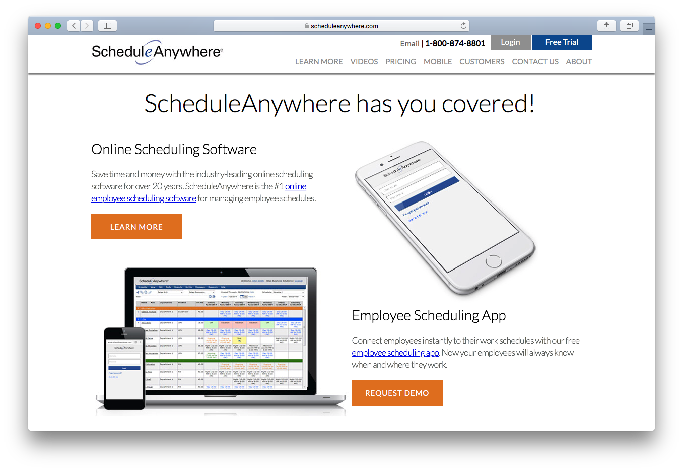 ScheduleAnywhere online scheduling software employee scheduling app