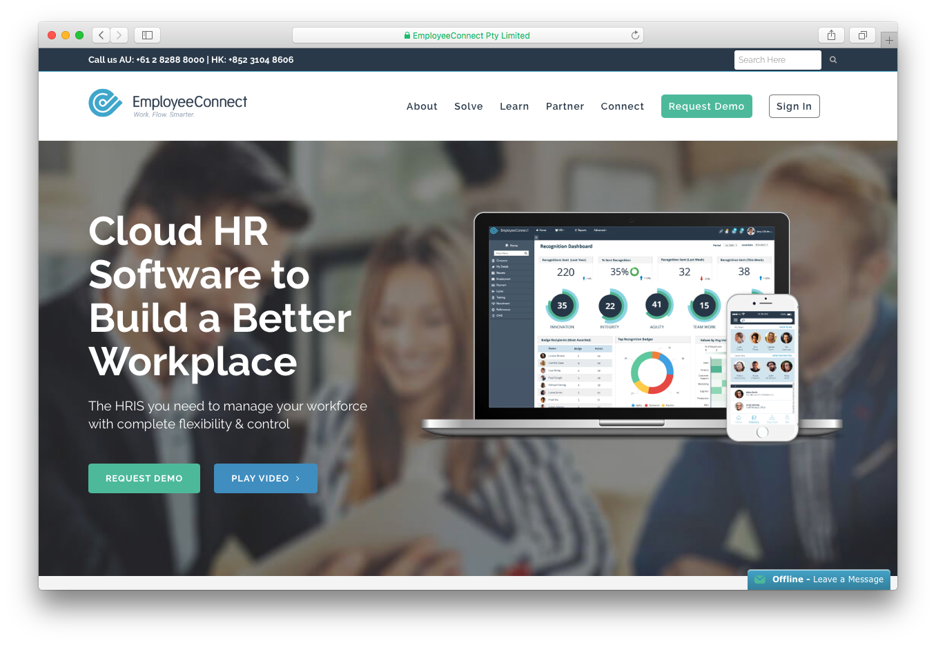 EmployeeConnect cloud HR Human Resources software build better workplace manage workforce