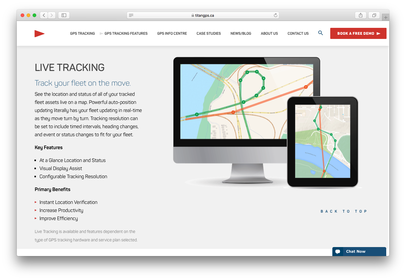 Titan GPS live tracking fleet location status