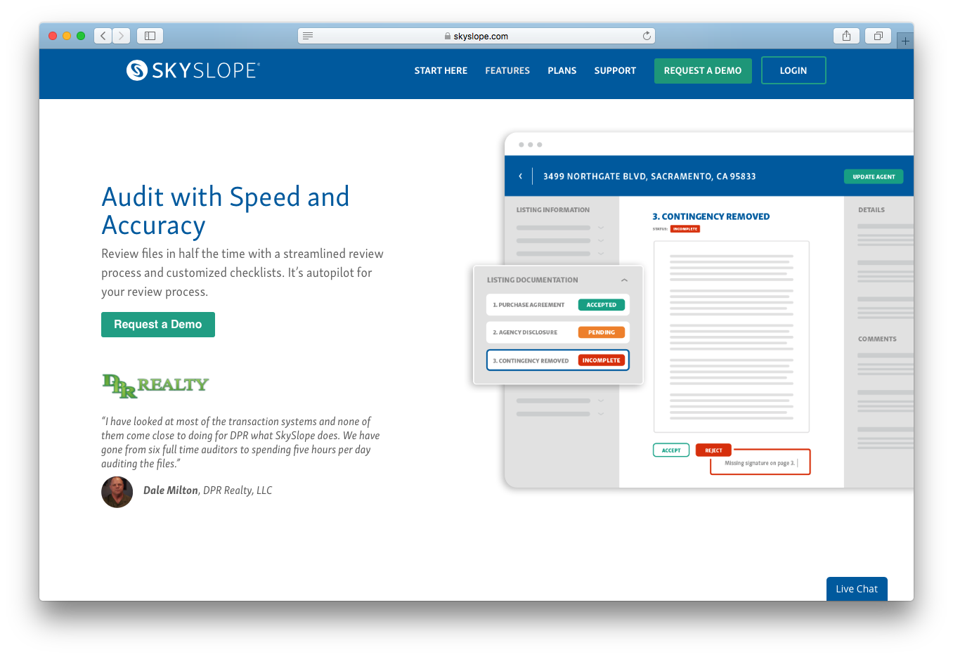 SkySlope audit review process speed accuracy