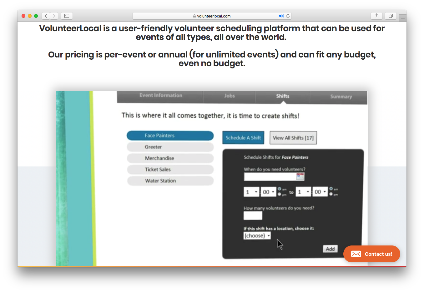 VolunteerLocal volunteer scheduling platform events