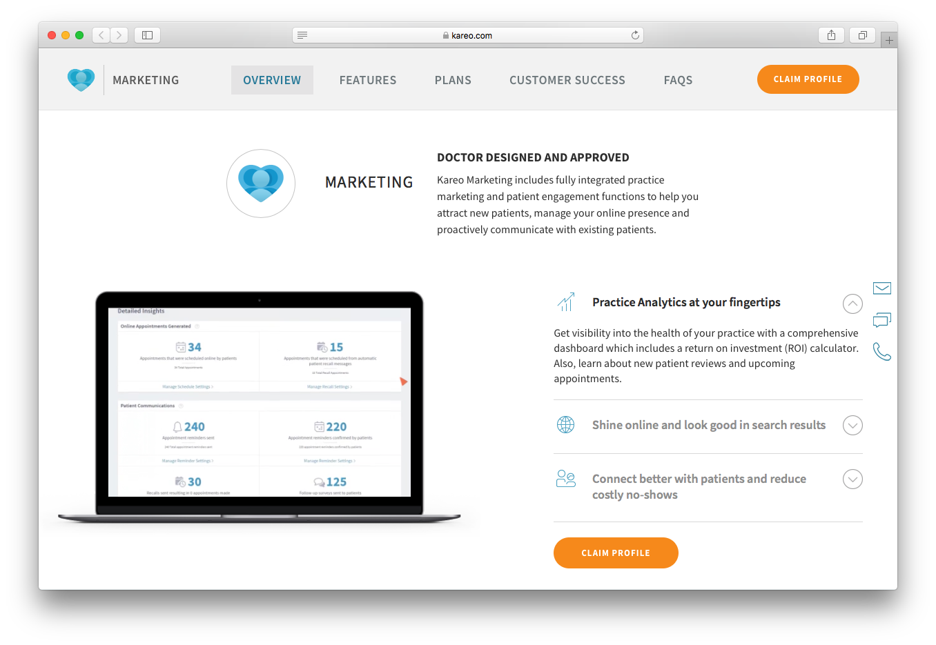Kareo marketing practice analytics patient engagement 