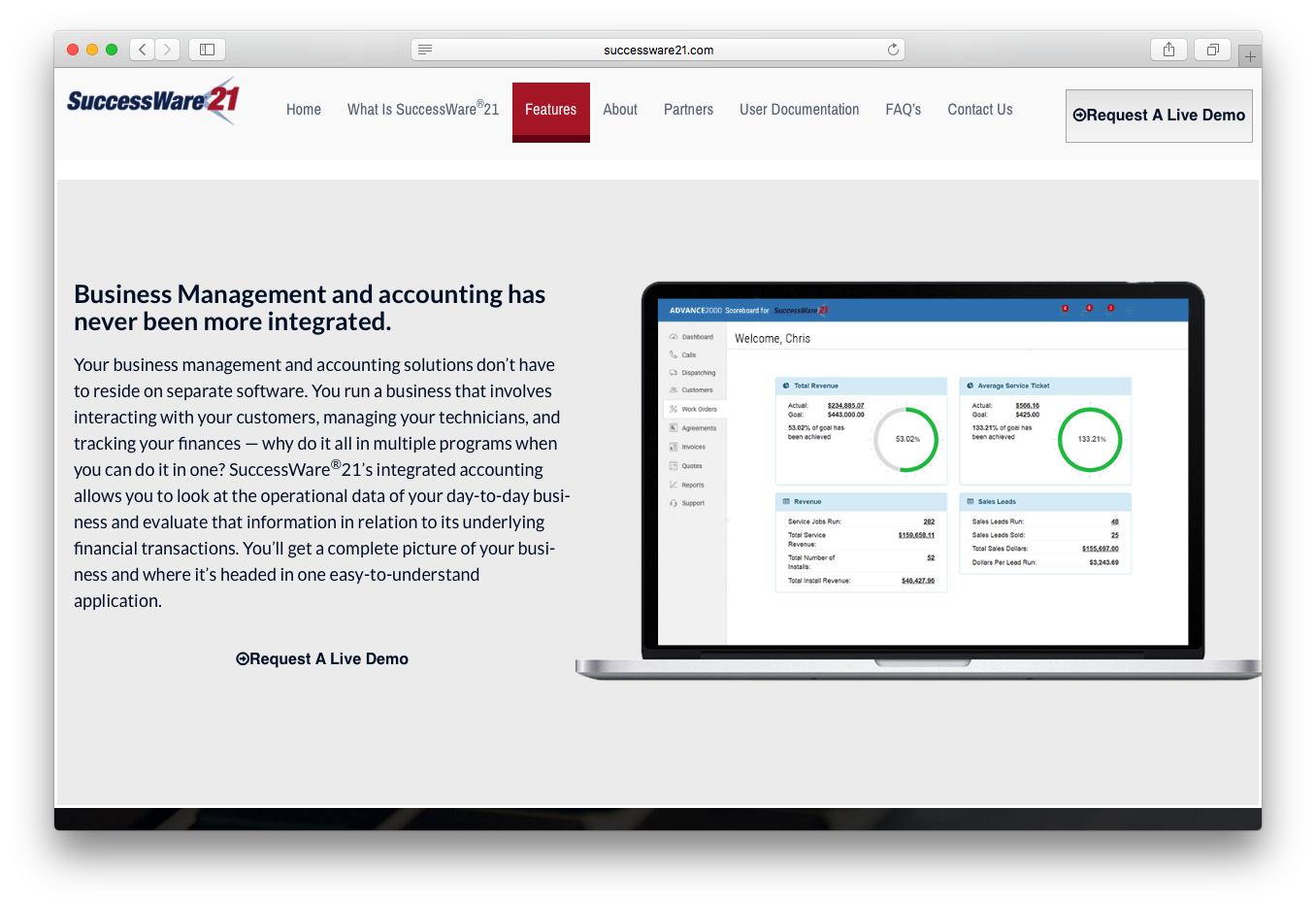 SuccessWare features business management accounting integrated