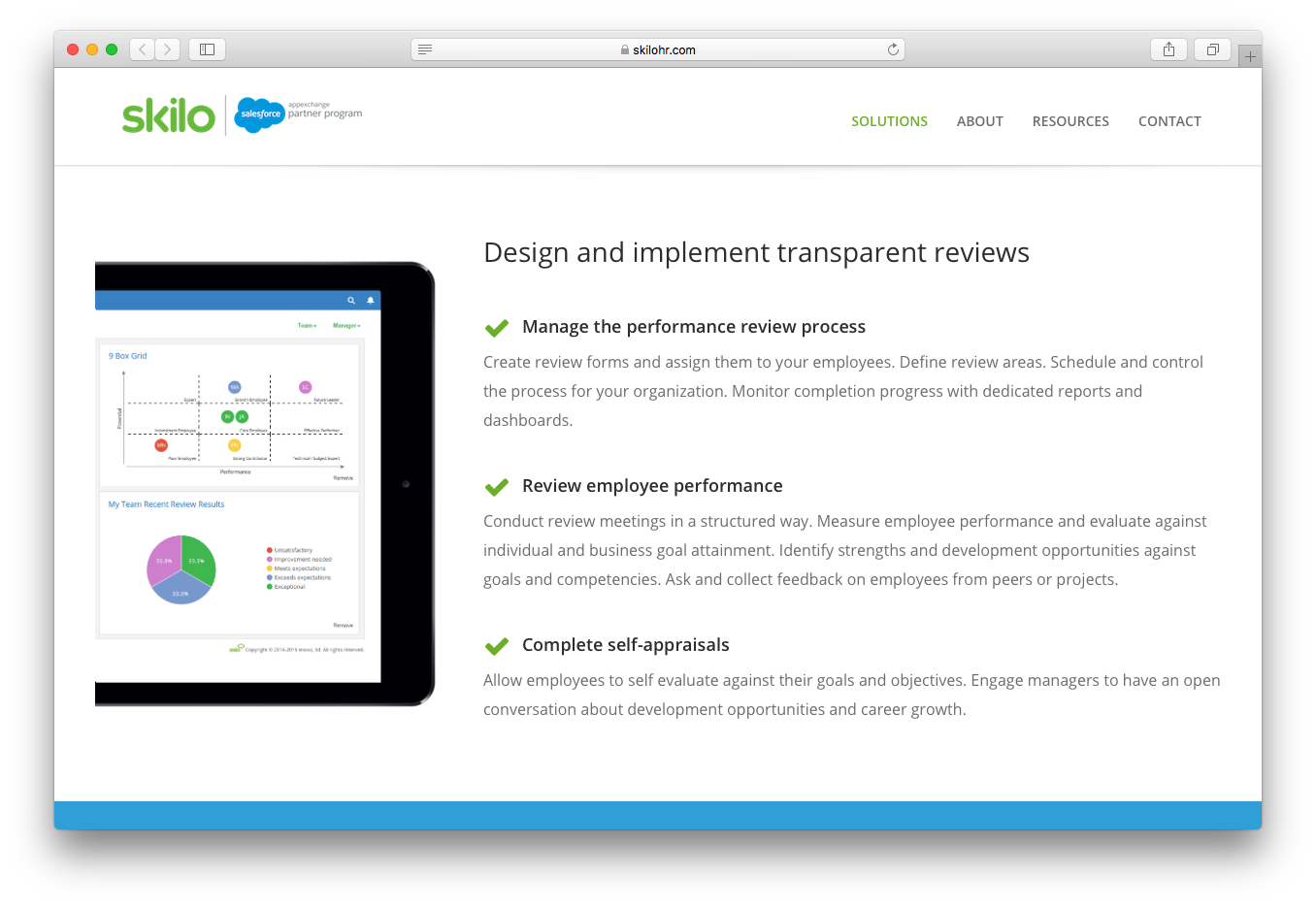 Skilo review feedback design implement transparent reviews performance process employee 