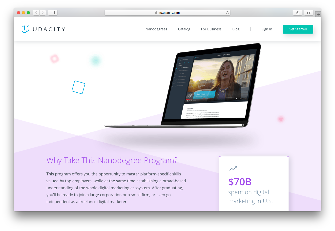 Udacity nanodegrees catalog digital marketing classroom program