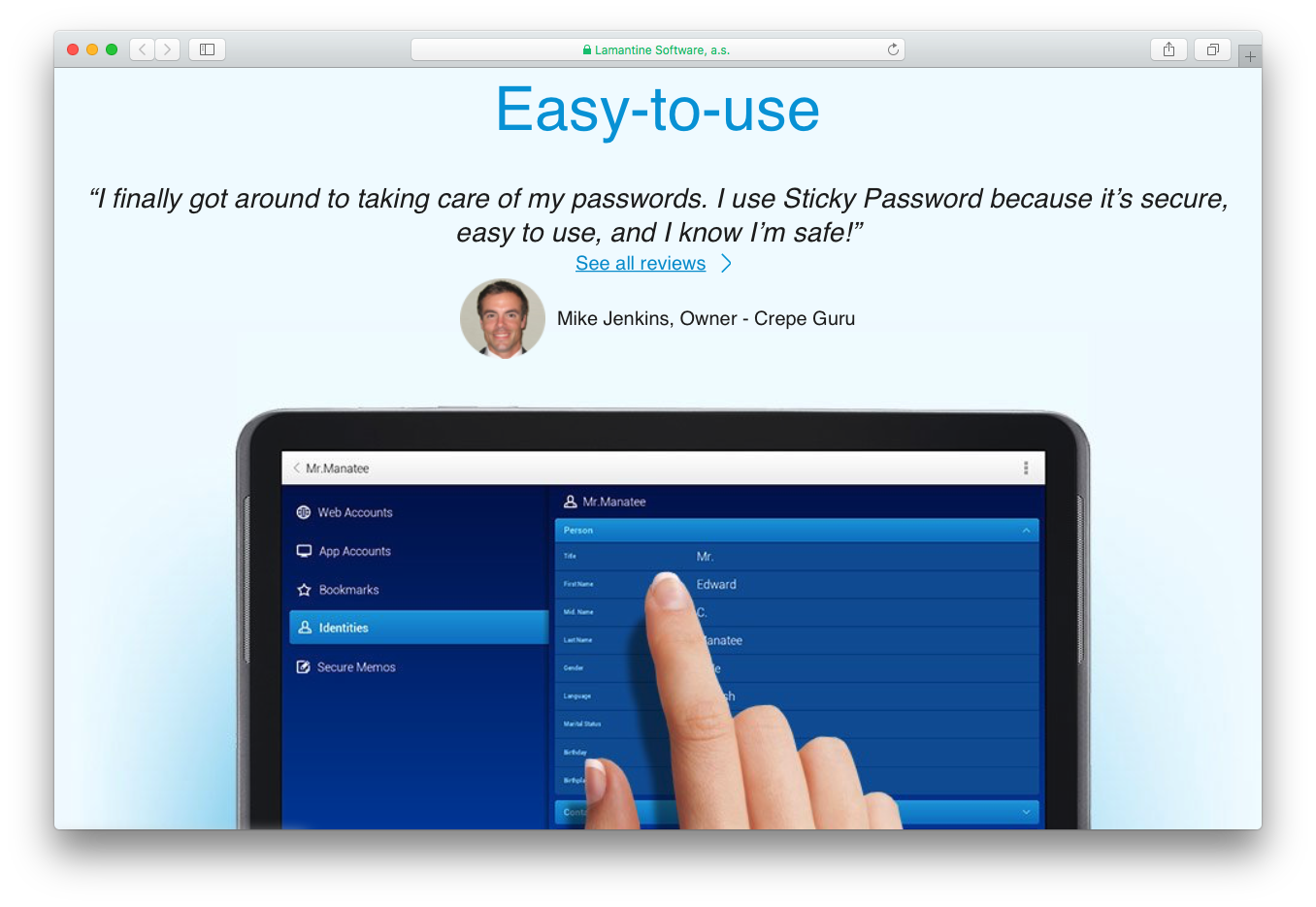 Sticky Password secure safe easy to use