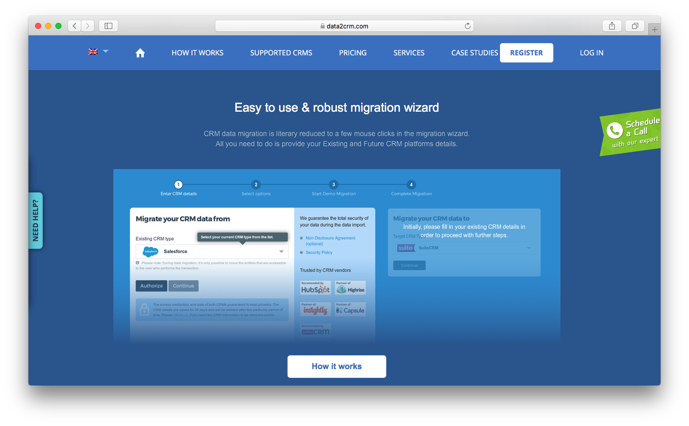 Data2CRM Migration easy to use robust data migration wizard 