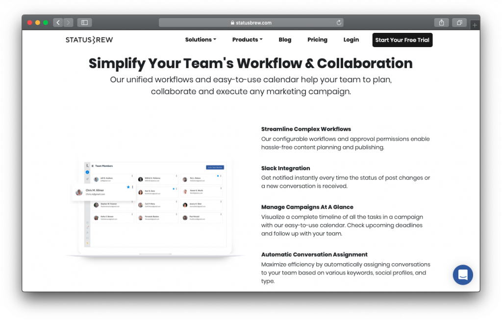 Statusbrew workflow collaboration