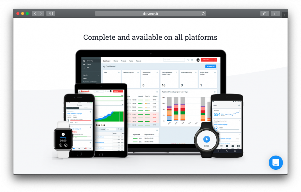 Runrun.it platforms web mobile