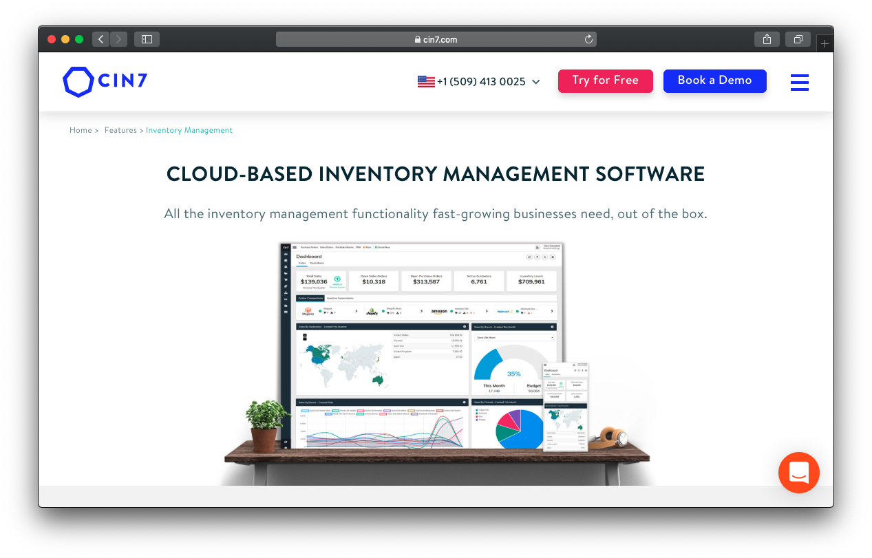 Cin7 inventory management dashboard