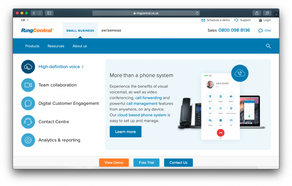 RingCentral VOIP phone