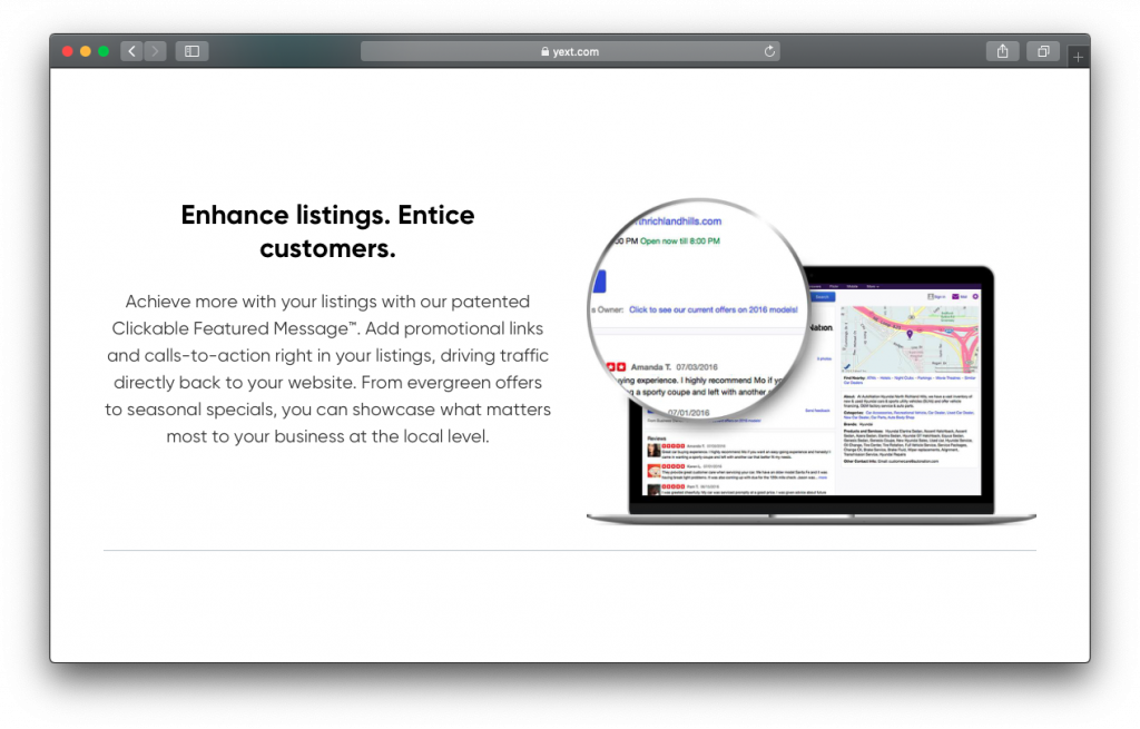 Yext listing management