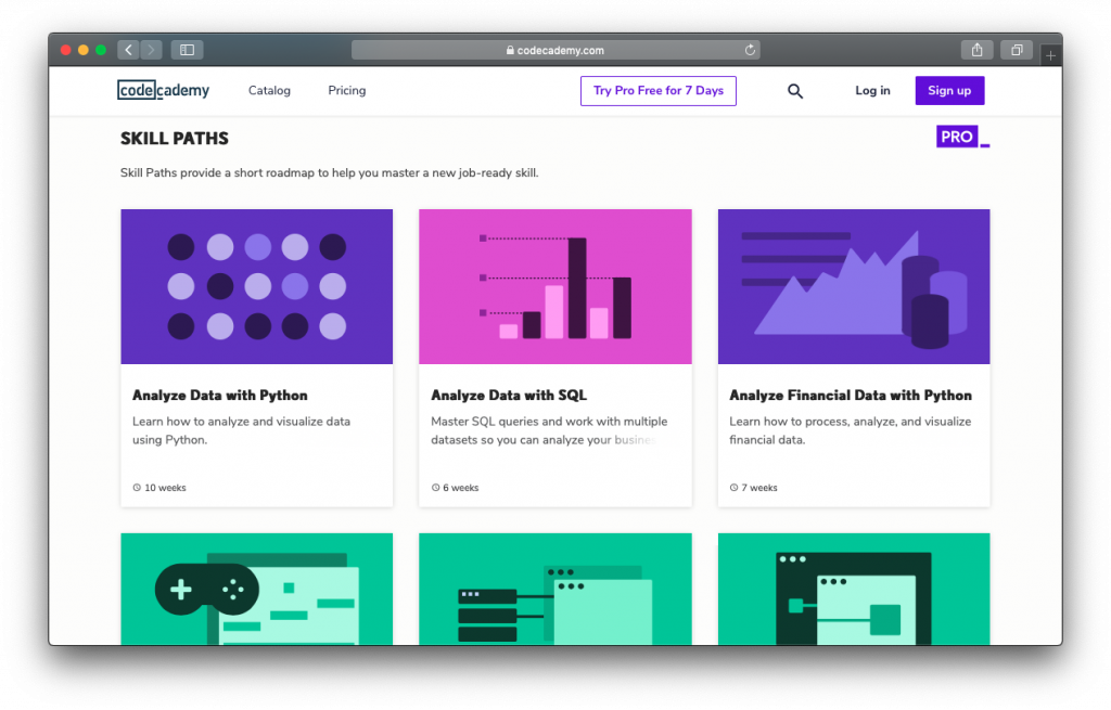 Codecademy skill paths