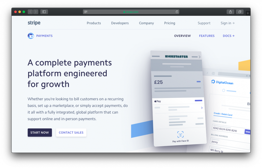 Stripe payments platform