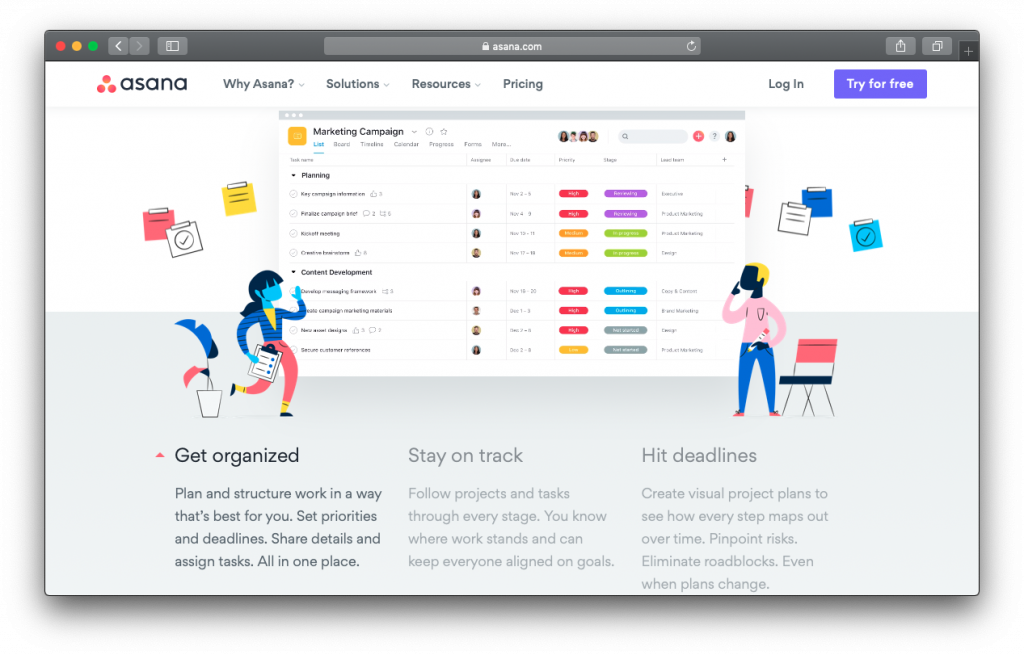 Asana agile project management