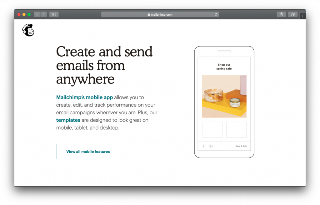 MailChimp mobile app