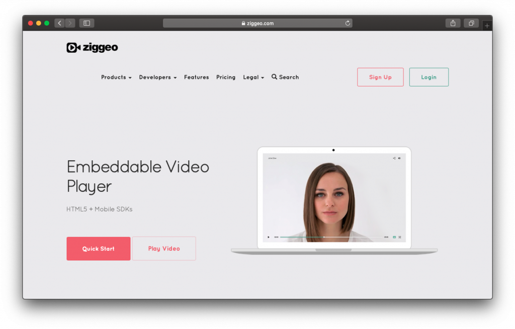 Ziggeo embed video player