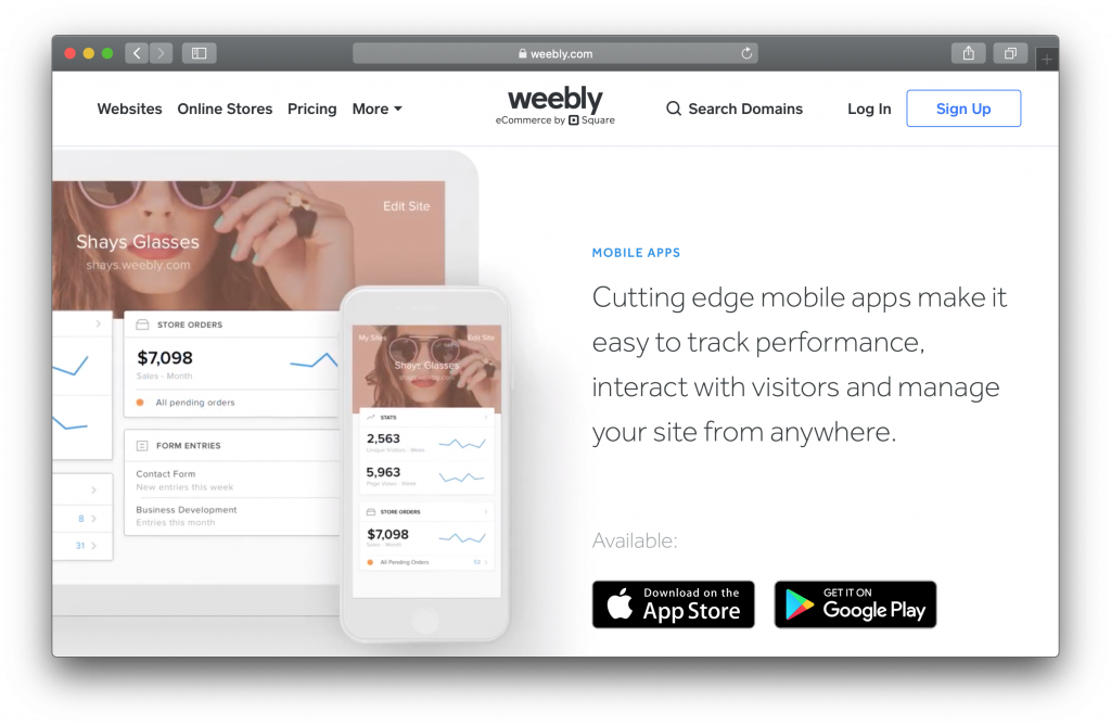 Weebly features