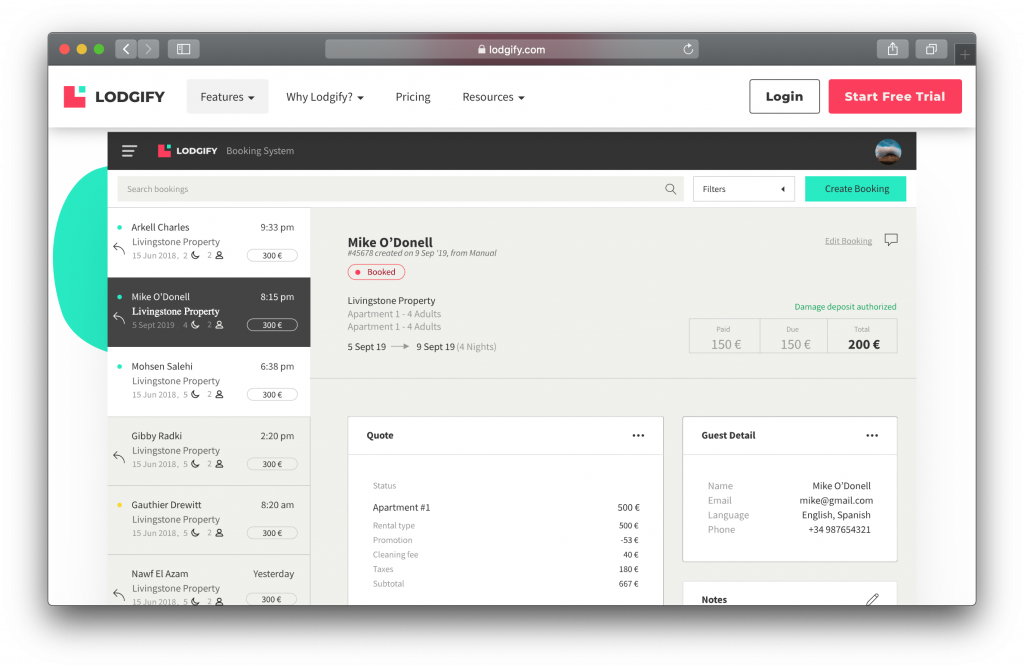 Lodgify Homepage