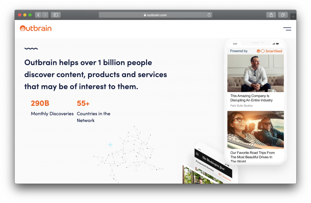 Outbrain Homepage
