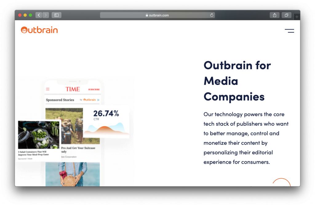 Outbrain Homepage