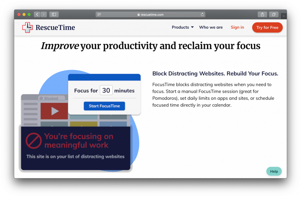 rescuetime offline