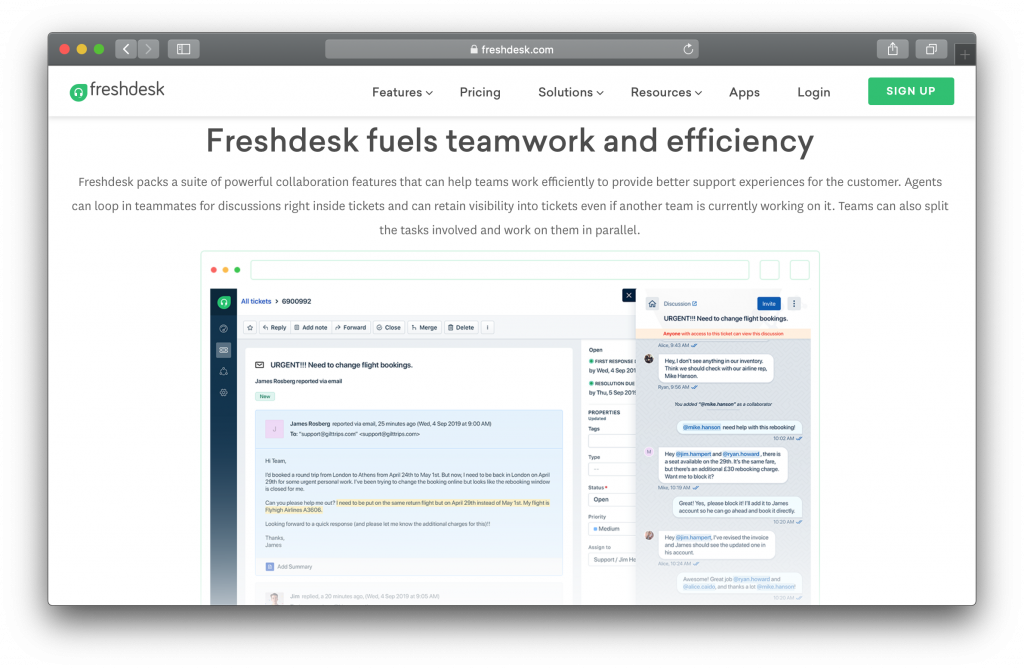 Freshdesk Homepage