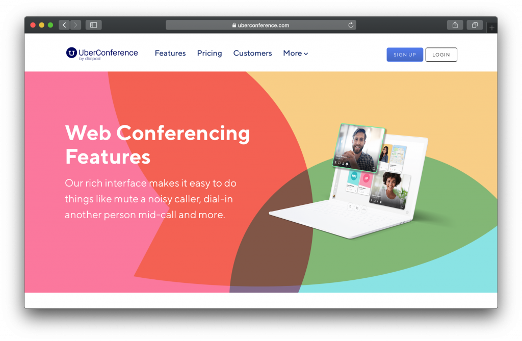 Uberconference Homepage