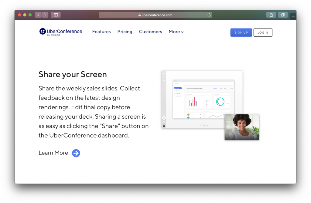 Uberconference Homepage