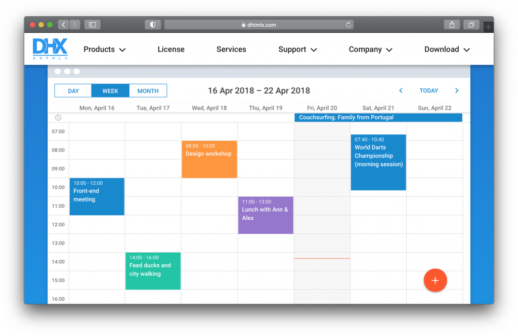 DHTMLX Dashboard