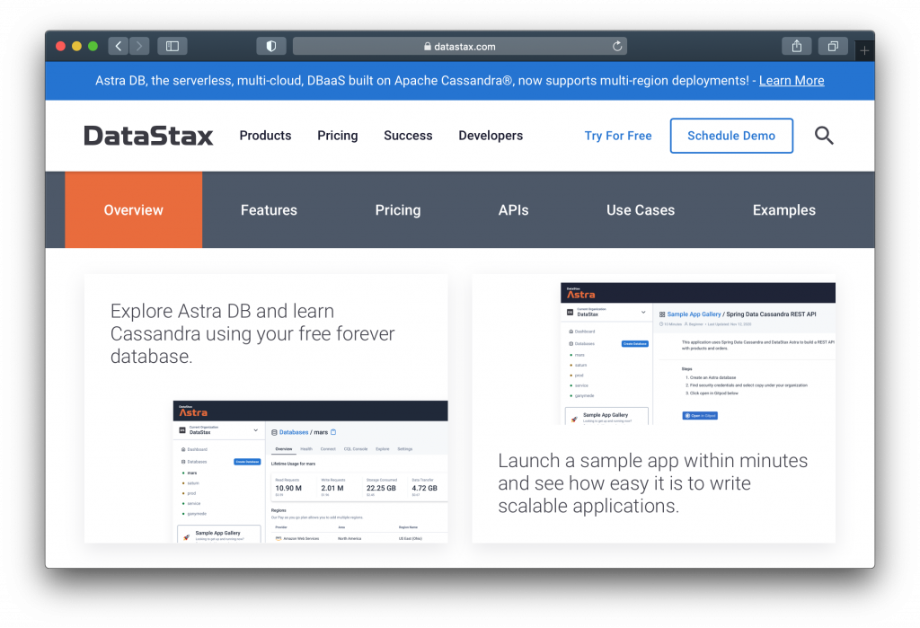 DataStax Dashboard