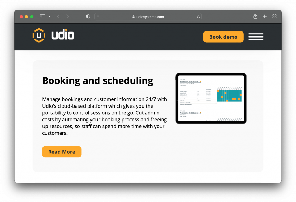 Udio Booking & Scheduling