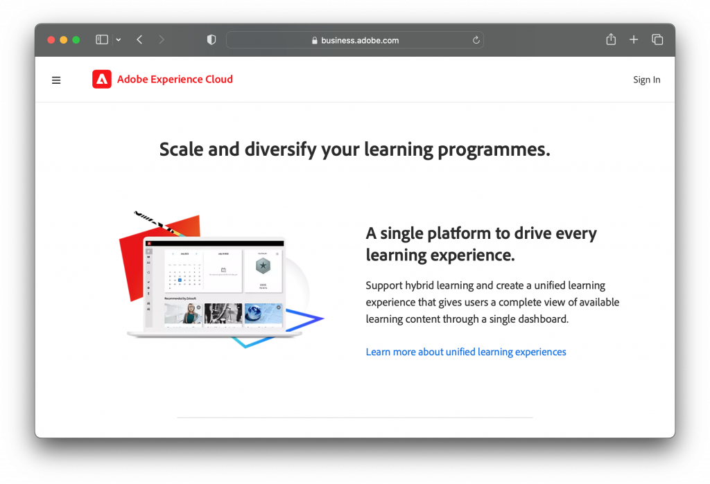 Adobe Learning Manager features