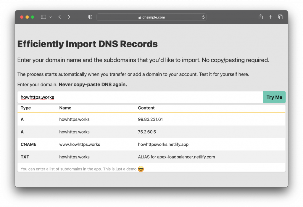 DNSimple Features