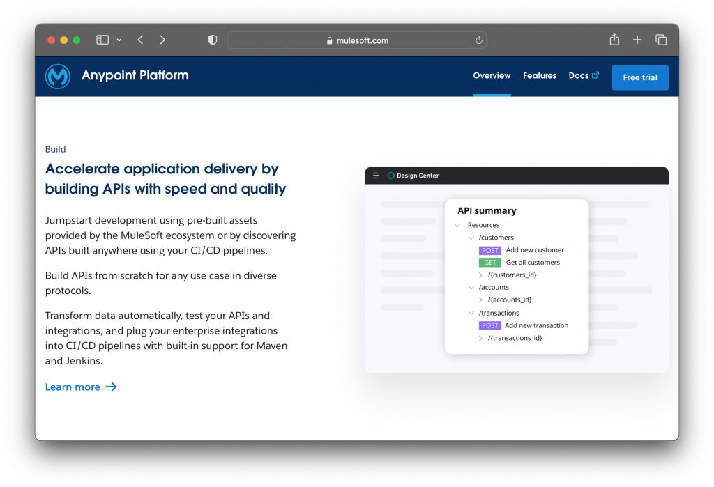 MuleSoft Anypoint Features