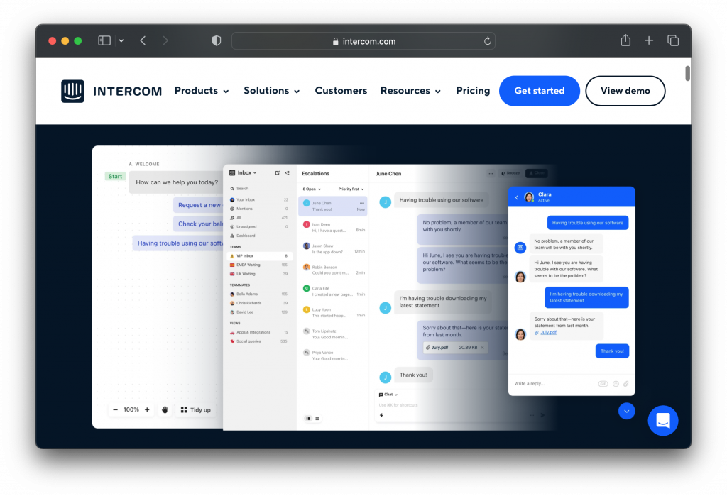 Intercom Dashboard